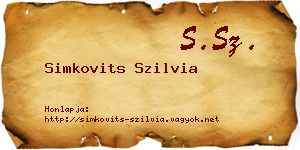 Simkovits Szilvia névjegykártya